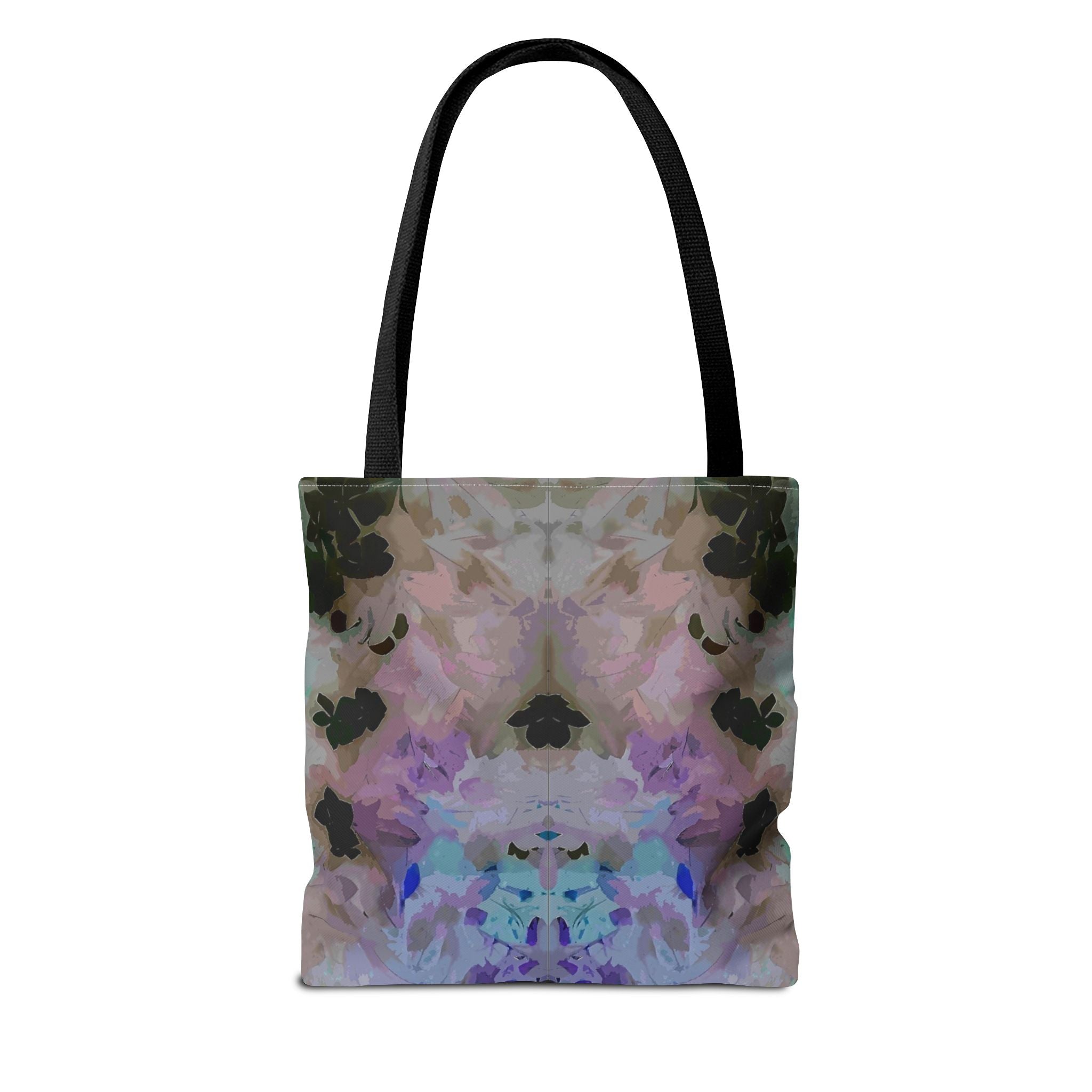 Floral Watercolor Mirror-Print Tote Bag — Pastel Bloom All-Over Print